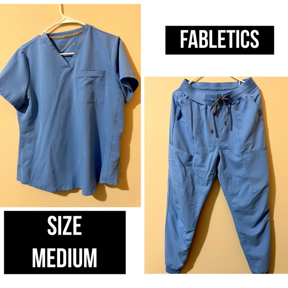 Fabletics Sky Blue Medical Uniform